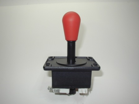 4 Or 8 Way Joystick (Happ Imitation) (Red Grip) : Rugged Nylon & Steel Construction, Spring Return To Center, Good For Metal Or Wood Control Panels, Change From 4 Way To 8 Way By Flipping Over Actuator  $10.99